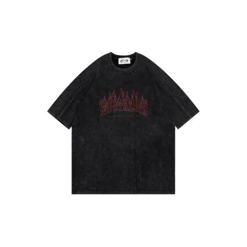 SFTTR Прямой крой рукав длиной до локтя рубашка T унисекс черный