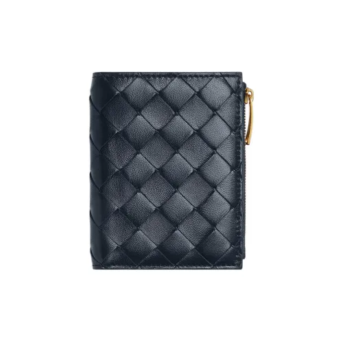 Bottega Veneta Sheepskin Wallet Small Women's Space Gray