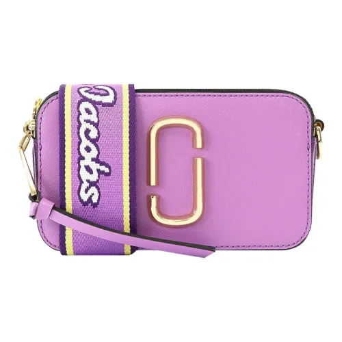 MARC JACOBS Snapshot Ткань с кожаными вставками Коробка Сумка Camera Сумка Сумка через плечо Сумка на плечо Женская Фиолетовая и Желтая