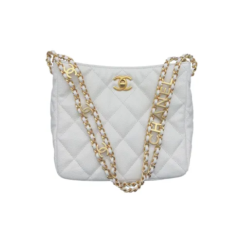 CHANEL 22SS С рельефом Тисненый Коровья кожа Бродяга Сумка на плечо Сумка Женская Белая