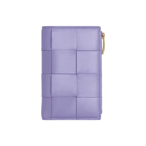 Bottega Veneta Sheepskin Wallet Medium Women's Purple