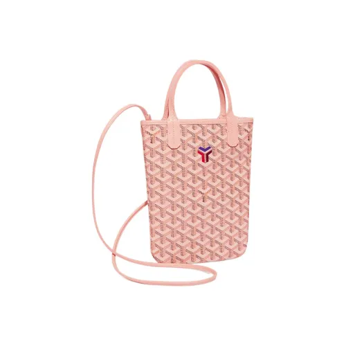 GOYARD Poitiers Холст Телячья кожа Тоут Сумка Сумка для покупок Сумка через плечо Сумка на одно плечо Мини Женская Розовая