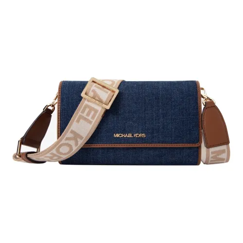 MICHAEL KORS Jet Set Item Ткань MK Сумка через плечо Сумка на плечо Женская Индиго Желудево-коричневый