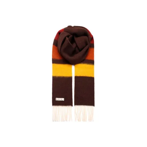 MARNI Wool Knit Шарфы Коричневый Женские