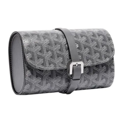 GOYARD Voyage Холст с кожей Собачьи Зубы Мешок для хранения Унисекс Серый