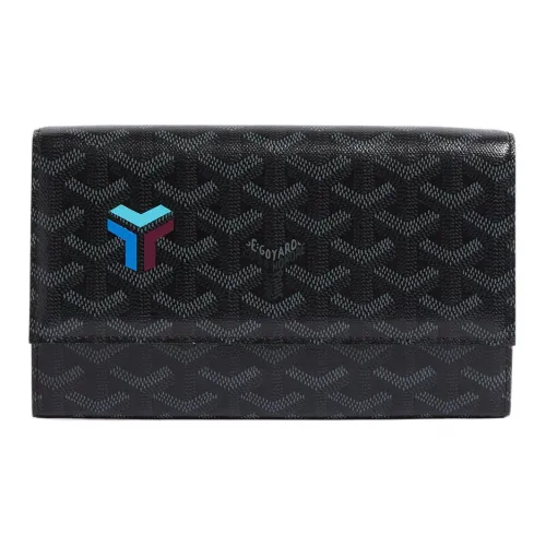 GOYARD Varenne Холст и Кожа Сумка через плечо Кошелек Женский Черный