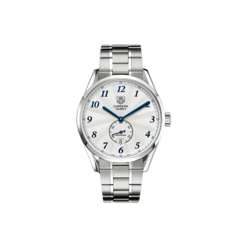 TAG HEUER Автоматический Механический Механизм Мужские Часы Carrera Collection 39 мм Серебряные
