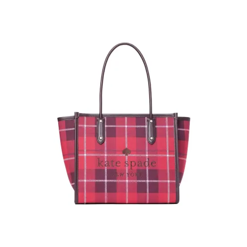 Kate Spade Ткань + Искусственная кожа Тоут Сумка Сумка для покупок Сумка через плечо Сумка Женская Розово-красная