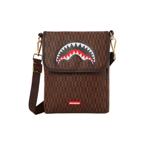 SPRAYGROUND ПВХ Курьерская сумка Сумка через плечо Маленькая Унисекс Коричневая