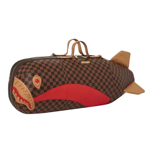 SPRAYGROUND ПВХ дорожная сумка нерегулярной формы большая унисекс коричневая