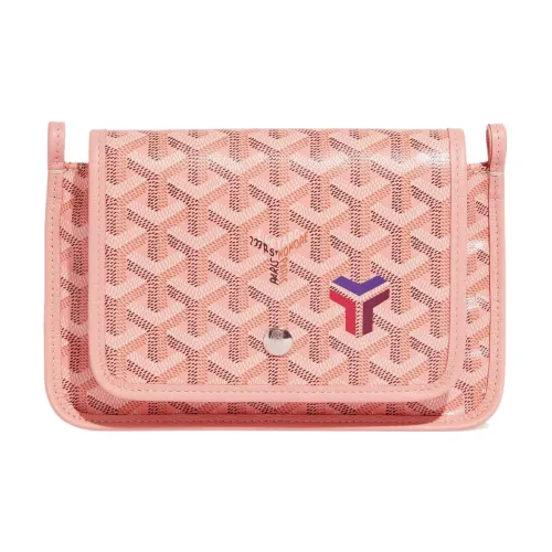 GOYARD Plumet Холст Телячья кожа Сумка через плечо Женская Розовая