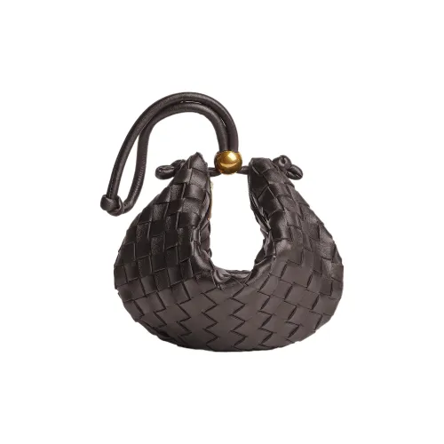 Bottega Veneta Lambskin Сумка через плечо Сумка на одно плечо Клатч Маленький Женский Темно-коричневый