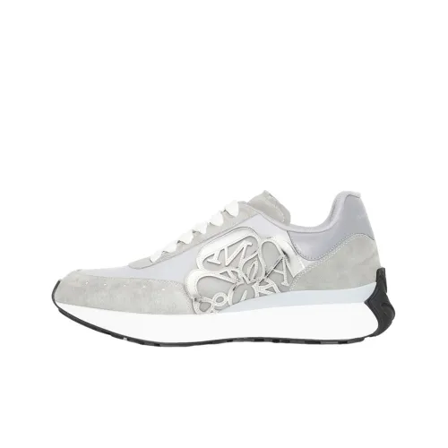 Alexander McQueen Sprint Runner Low Топ Повседневная обувь Мужская Серый
