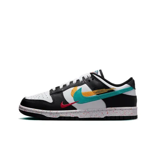 Nike Dunk Low Топ Скейтборд Кроссовки Женские Черный Белый