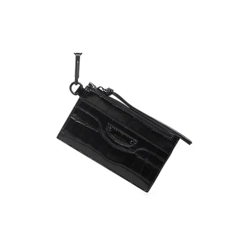 Balenciaga Neo Classic Телячья кожа Держатель для карт Мужской Черный