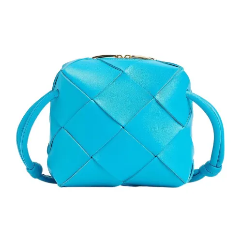 Bottega Veneta Cassette Sheepskin Camera Bag Crossbody Mini Women's Blue Bottega Veneta Cassette Овчина Camera Сумка через плечо Мини Женская Синяя