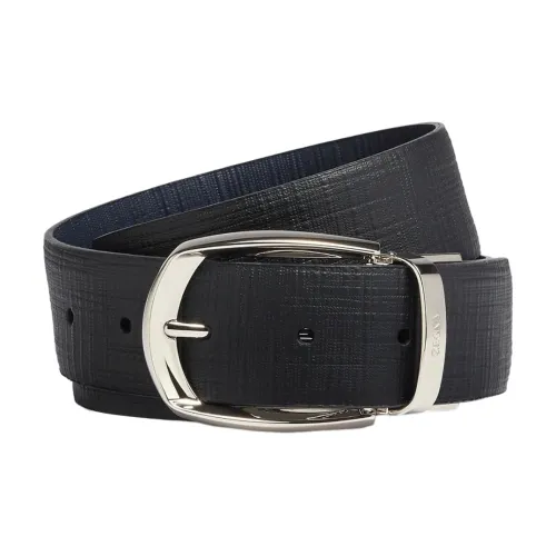 Ermenegildo Zegna Ремни из коровьей кожи, черные, мужские