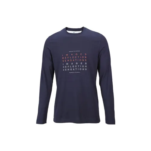BRUNELLO CUCINELLI Темно-синие мужские футболки T