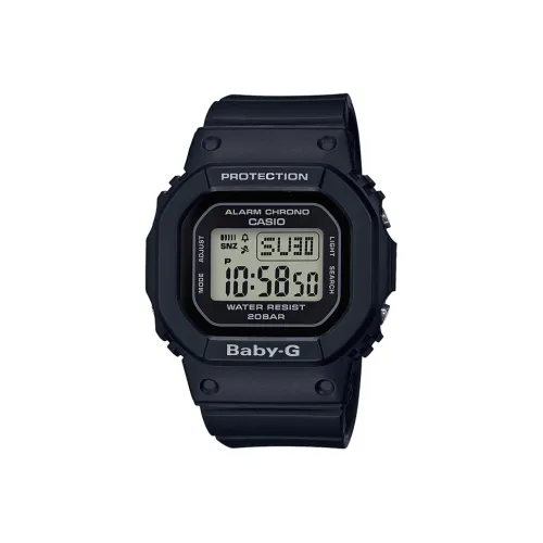 Casio Baby G Кварцевый механизм Смольный ремешок Часы Женские часы Черный циферблат