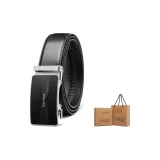 Серебряная пряжка + светлый полотный переплет, 110 см