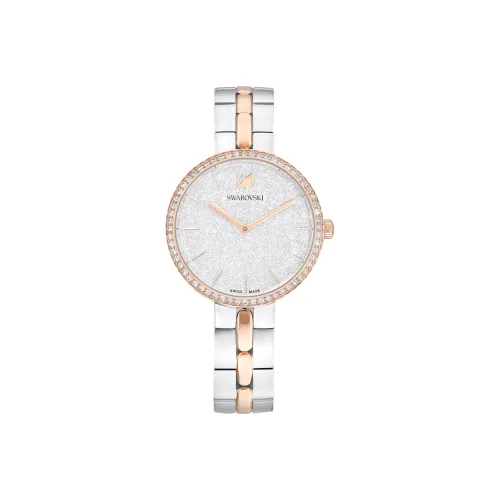 Swarovski Наручные часы Кварцевый механизм Металлический ремешок Серебристый циферблат Женские