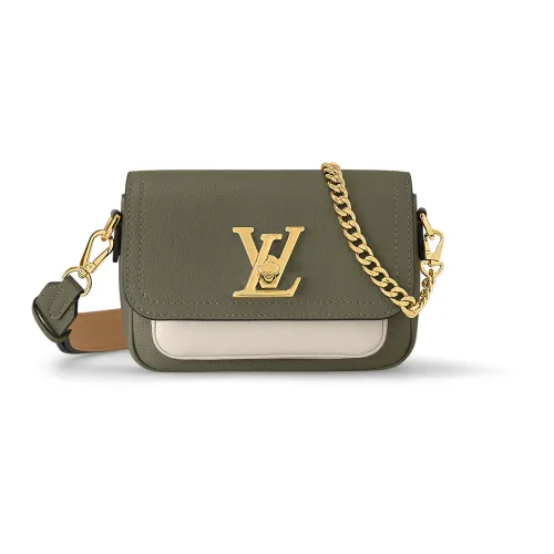 LOUIS VUITTON Lockme Tender Grained Телячья кожа Портативная Сумка через плечо Сумка на плечо Женская Авокадо Зеленый