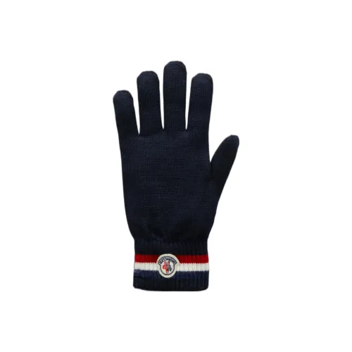 MONCLER Шерсть/кашемир Вязаные перчатки Синий Мужской