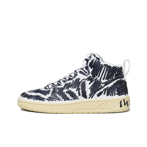 VEJA x MARNI V 15 Высокий Топ Стильные Скейтбординги Мужской Черный Белый
