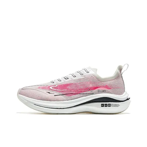 Erke Dust Pro Шокабассеры Противоскользящие Устойчивые к истиранию Дышащие Низкий Топ Беговые кроссовки Мужские Белый Розовый