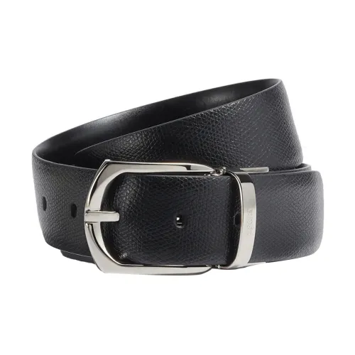 Ermenegildo Zegna Ремни из коровьей кожи, черные, мужские