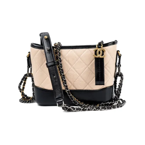 CHANEL Gabrielle Телячья кожа Сумка-хобо Сумка через плечо Женская Бежевая Многоцветная