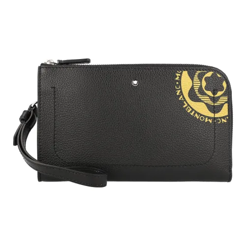 MONTBLANC Meisterstuck Мягкий Кожаный Держатель для Карт и Кошелек Маленький Унисекс Черный