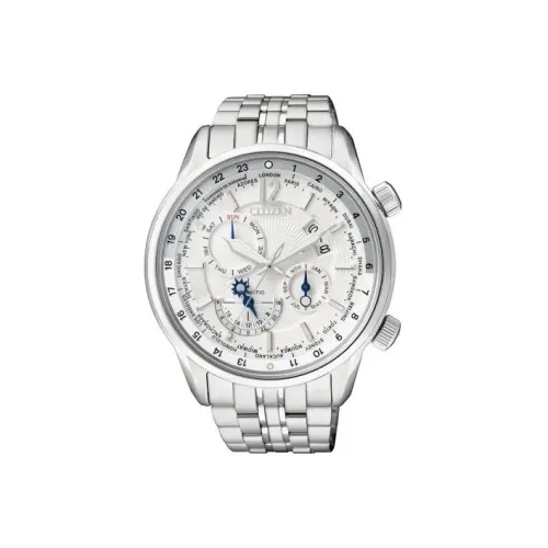 CITIZEN Автоматический Механический Механизм Нержавеющая Сталь Ремешок Часы 44,5 мм Мужские Часы Белый Циферблат