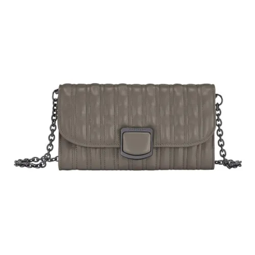 LONGCHAMP Brioche Lambskin Wallet Women's Gray LONGCHAMP Brioche Овечья шкура Кошелек Женские Серый