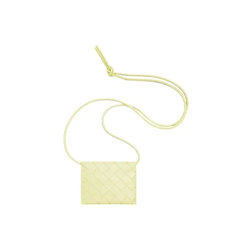 Bottega Veneta Кошелек из овечьей кожи с коровьей кожей держатель для карт женский светло-желтый