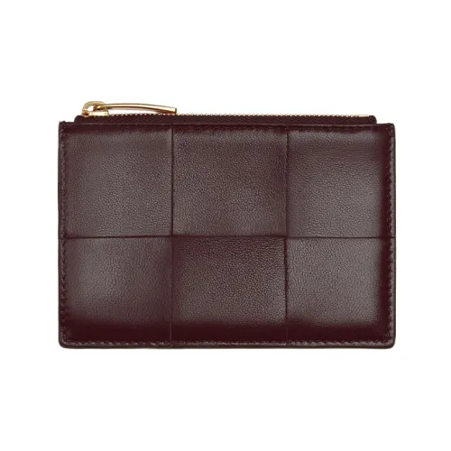 Bottega Veneta Кошелек из овечьей и телячьей кожи держатель для карт женский виноградный фиолетовый