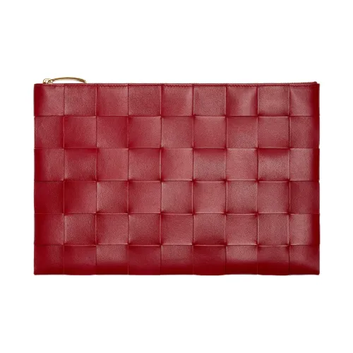 Bottega Veneta Lambskin Clutch Large Women's Red Bottega Veneta Клатч из овечьей кожи большой женский красный