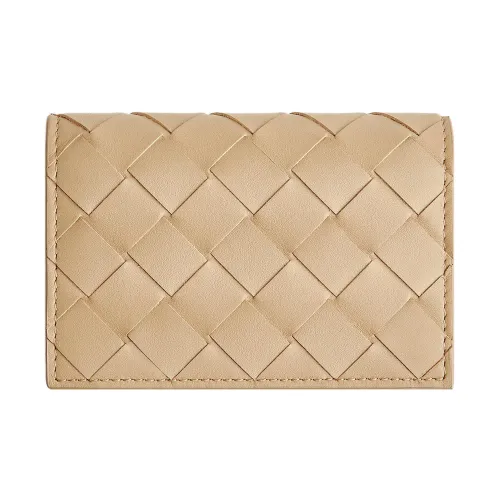 Bottega Veneta Коровья кожа Держатель для визиток Мужской Бежево-желтый