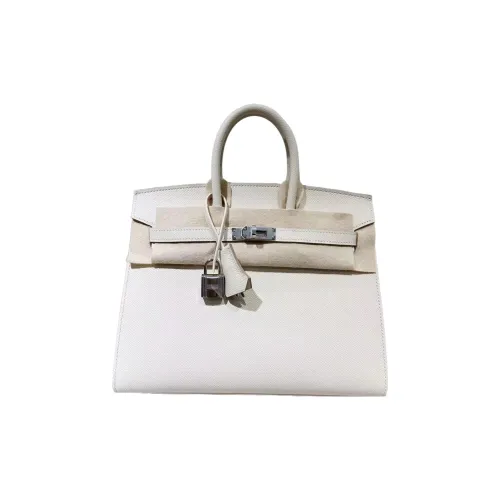 HERMES Birkin Эпсомская кожа Сумка Birkin Сумка Женская 10 Craie Milkshake Белый