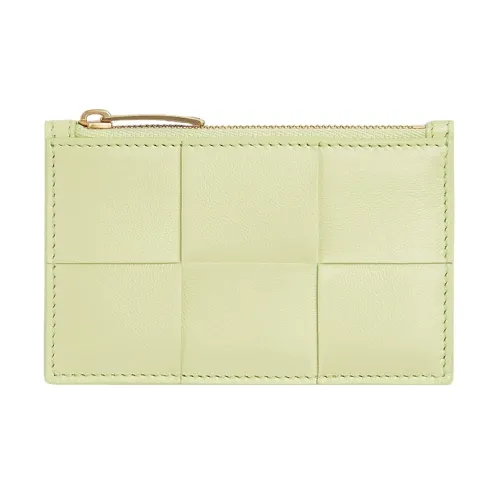 Bottega Veneta Sheepskin Корова Кожа Держатель для Карт Кошелек Женский Светло-Желтый