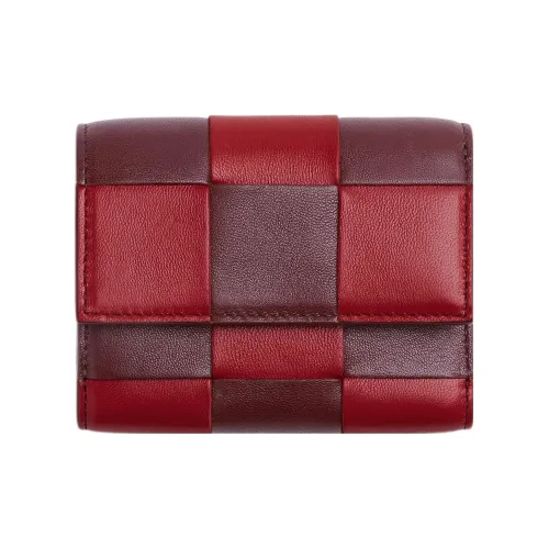 Bottega Veneta Кошелек из коровьей кожи маленький женский Apple CIDER красный Barolo бордовый