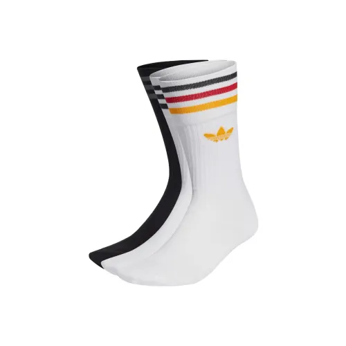 Adidas Originals Solid Crew Sock Высокие носки Унисекс 3 упаковки