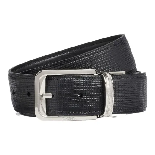 Ermenegildo Zegna Ремни из коровьей кожи, черные, мужские