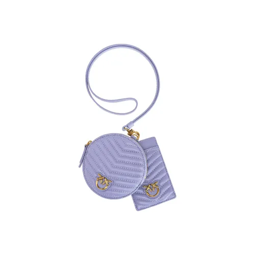 PINKO Сумка держатель для карт кошелек из овчины и телячьей кожи мини женский фиолетовый