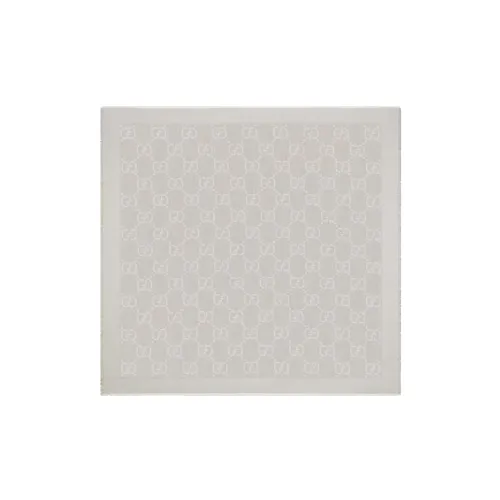 GUCCI Шелковые Вязаные Шарфы Светло-Серый Женские