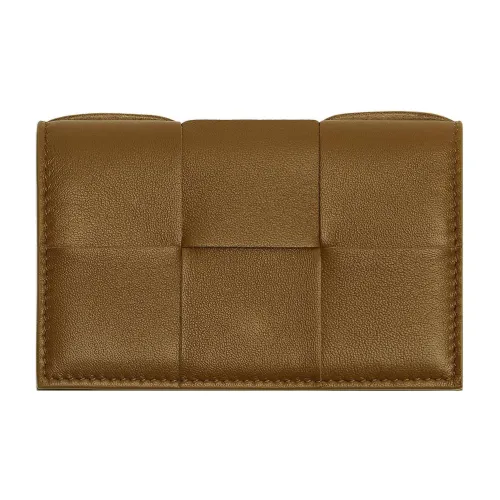 Bottega Veneta Овчина с коровьей кожей держатель для карт женский цвет "желудь"