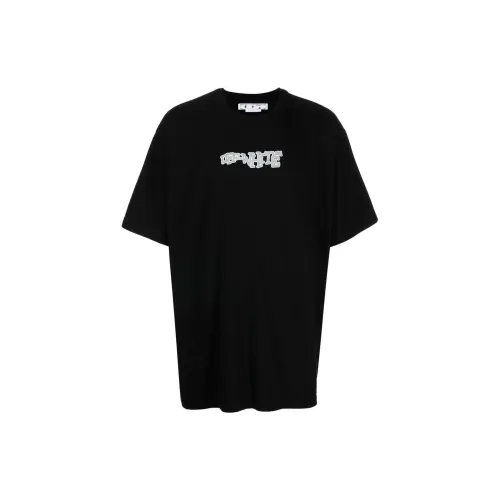 Off Белый Черный Мужские T-рубашки