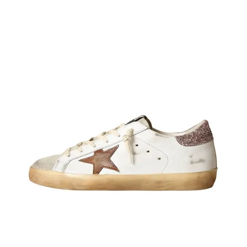 Golden Goose Супер Звезда Стильные Скейтбординги Женские Белые Потертые