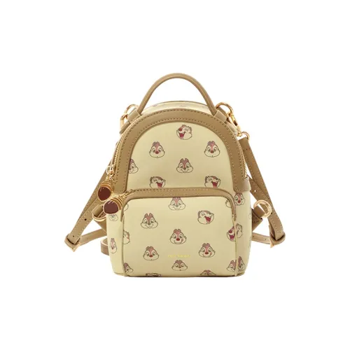 Disney Кожа Рюкзак Сумка Сумка через плечо Сумка через плечо Рюкзак Мини Женский Светлый Кофейный