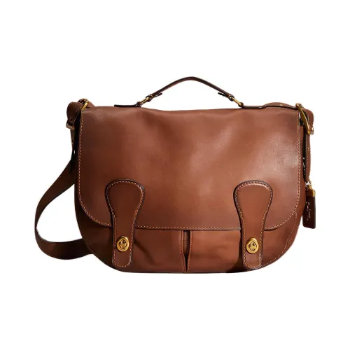 COACH Musette Перчаточная дубленая кожа Сумка Сумка через плечо Сумка через плечо Большая Женская Седло